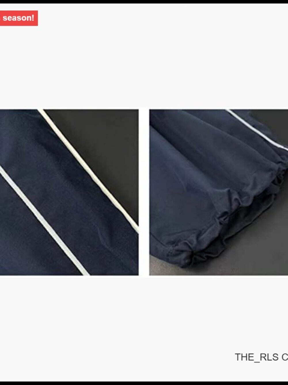 Polyester Baggy Parachute Pants with Drawstring Legs - Picture 4 of 7